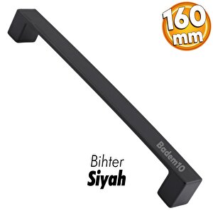 Bihter Düz Mobilya Mutfak Dolabı Çekmece Dolap Kapak Kulpu Kulbu Siyah 160 Mm Metal Kulp