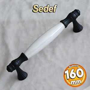 Gerçek Sedef Kulpu Siyah160 Mm Mobilya Çekmece Dolap Mutfak Kulpları Kulbu Kulpları Dolabı Kulpu