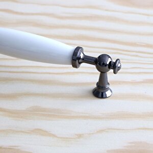 Gerçek Porselen Füme Beyaz 128 Mm Kulp Mobilya Çekmece Mutfak Kulplar Kulbu Dolabı Dolap Kapak Kulpu