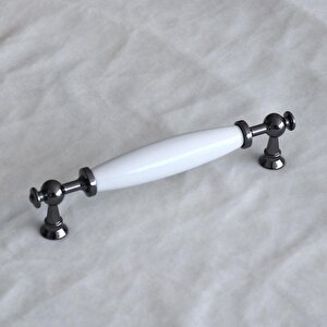 Gerçek Porselen Füme Beyaz 128 Mm Kulp Mobilya Çekmece Mutfak Kulplar Kulbu Dolabı Dolap Kapak Kulpu