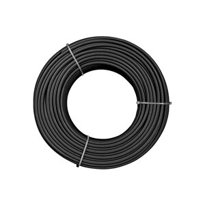 Ttr Cca Çok Telli Elektrik Kablosu Topraklı Bakır İletken Damarlı Siyah Kablo 2x2.5 100 Metre
