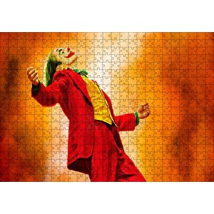 Kırmız Joker Yağlı Boya Çizim Görseli Puzzle Yapboz Mdf Ahşap 500 Parça