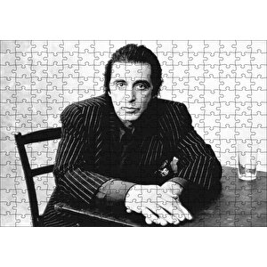 Al Pacino Baba Filminden Çizgili Ceket Puzzle Yapboz Mdf Ahşap 255 Parça