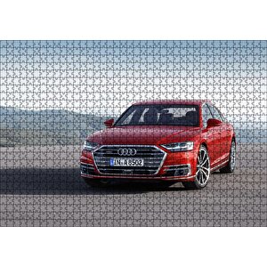 Kırmızı Audi Ön Görünüş Puzzle Yapboz Mdf Ahşap 1000 Parça