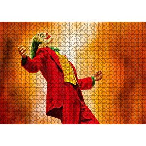 Kırmız Joker Yağlı Boya Çizim Görseli Puzzle Yapboz Mdf Ahşap 1000 Parça