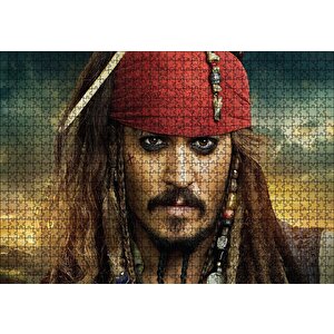 Karayip Korsanları Jack Sparrow Görsel Puzzle Yapboz Mdf Ahşap 1000 Parça
