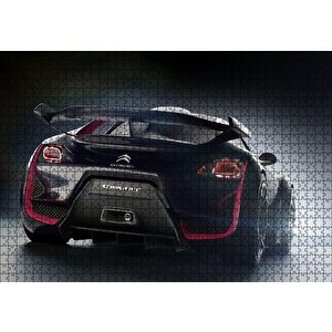 Elektrikli Siyah Citroen Survolt Arka Görünüş Puzzle Yapboz Mdf Ahşap 1000 Parça
