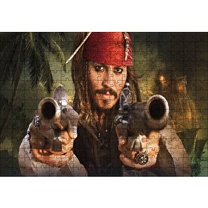 Karayip Korsanları Jack Sparrow Mücadelesi Puzzle Yapboz Mdf Ahşap 255 Parça