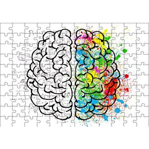 Beyin Kıvrımları Sanat Ve Bilim Puzzle Yapboz Mdf Ahşap 120 Parça