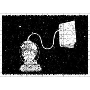 Kitapla Teneffüs Etmek Puzzle Yapboz Mdf Ahşap 255 Parça