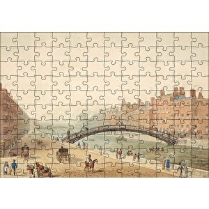 Dublin Ha'peni Köprüsü Puzzle Yapboz Mdf Ahşap 120 Parça