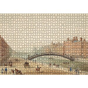 Dublin Ha'peni Köprüsü Puzzle Yapboz Mdf Ahşap 1000 Parça