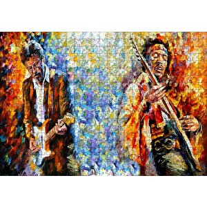 Eric Clapton Leonid Afremov Yağlı Boya Puzzle Yapboz Mdf Ahşap 500 Parça