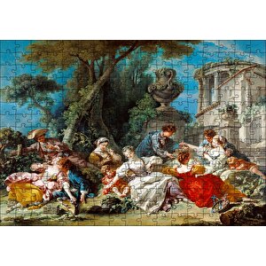 Kuş Kafesleri Ve Kadınlar Yağlı Boya Çizim Puzzle Yapboz Mdf Ahşap 255 Parça