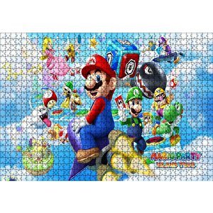 Nintendo Mario Party Island Tour Puzzle Yapboz Mdf Ahşap 1000 Parça