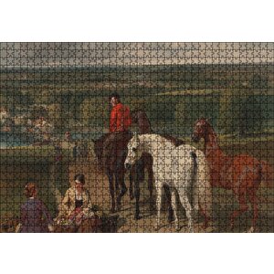 Kraliyet At Eğitmeni Yağlıboya Puzzle Yapboz Mdf Ahşap 1000 Parça
