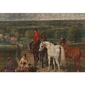 Kraliyet At Eğitmeni Yağlıboya Puzzle Yapboz Mdf Ahşap 255 Parça