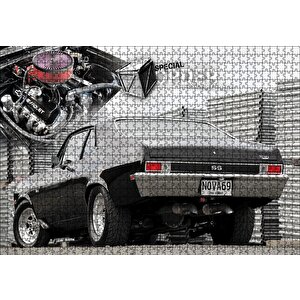 Cakapuzzle  1969 Chevrolet Nova Arka Görünüş Puzzle Yapboz Mdf Ahşap