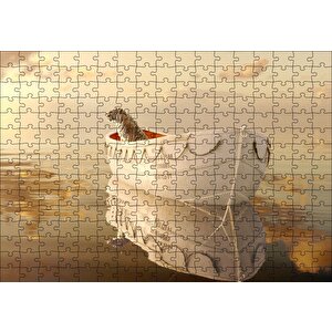 Pi'nin Yaşamı Kaplan Ve Sandal Puzzle Yapboz Mdf Ahşap 255 Parça