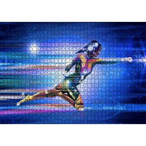 Süper Kahraman Kız İllüstrasyon Puzzle Yapboz Mdf Ahşap 1000 Parça