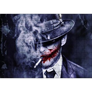 Sigara İçen Joker Ve Dumanlar Puzzle Yapboz Mdf Ahşap 120 Parça