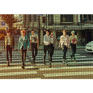 Bts Kore Pop Yaya Geçidinde Puzzle Yapboz Mdf Ahşap 1000 Parça