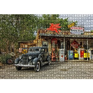 1940 Larda Arizona'da Bir Market Puzzle Yapboz Mdf Ahşap 1000 Parça
