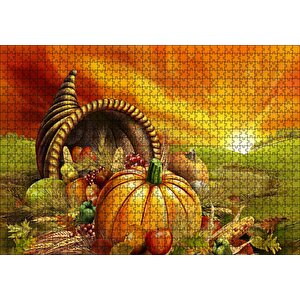 Sonbahar Hasadı Puzzle Yapboz Mdf Ahşap 1000 Parça