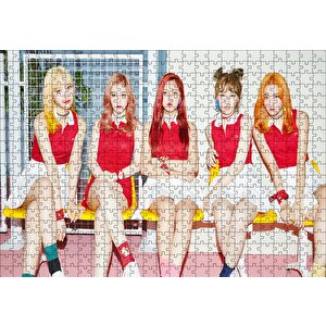 Black Pink Kore Pop Kırmızı Beyaz Lacoste Puzzle Yapboz Mdf Ahşap 500 Parça
