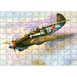 El Boyama Sanat Savaş Üçağı Puzzle Yapboz Mdf Ahşap 120 Parça