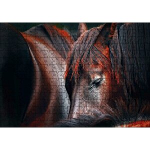 At Profili Görseli Puzzle Yapboz Mdf Ahşap 255 Parça