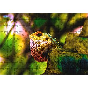 Doğal Yaşamda İguana Puzzle Yapboz Mdf Ahşap 120 Parça