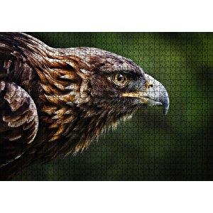 Kahverengi Kartal Keskin Bakışlar Puzzle Yapboz Mdf Ahşap 1000 Parça