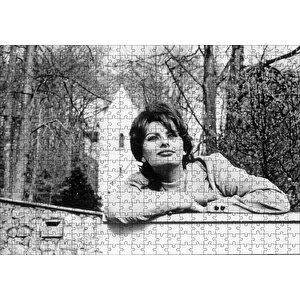 Sophia Loren Huzurlu Puzzle Yapboz Mdf Ahşap 500 Parça