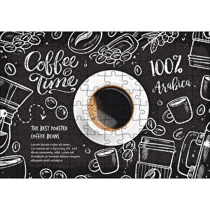 Kahve Köşesi Görseli Puzzle Yapboz Mdf Ahşap 120 Parça