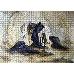 Yağlı Boya Kerbela Ağıt Resmi Puzzle Yapboz Mdf Ahşap 1000 Parça