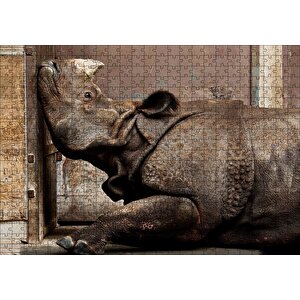 Hint Gergedanı Puzzle Yapboz Mdf Ahşap 500 Parça