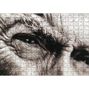 Clint Eastwood Portre Gözler Puzzle Yapboz Mdf Ahşap 255 Parça