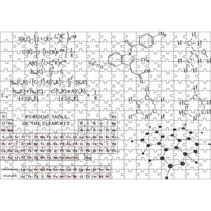 Kimya Denklemleri Ve Perodik Tablo Puzzle Yapboz Mdf Ahşap 255 Parça