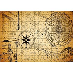 Astronomiye Dair Eski Çizimler Puzzle Yapboz Mdf Ahşap 255 Parça