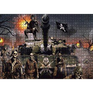 Ölüler Ordusu Tank Taburu Puzzle Yapboz Mdf Ahşap 1000 Parça