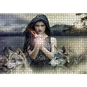 Gotik Kız Kurtlar Ve Sisli Tepeler Puzzle Yapboz Mdf Ahşap 1000 Parça