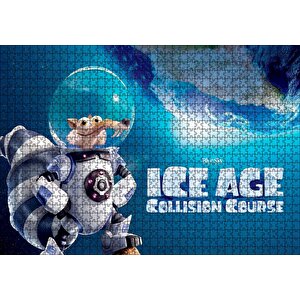Buz Devri Küçük Bir Adım Büyük Karmaşa Puzzle Yapboz Mdf Ahşap 1000 Parça