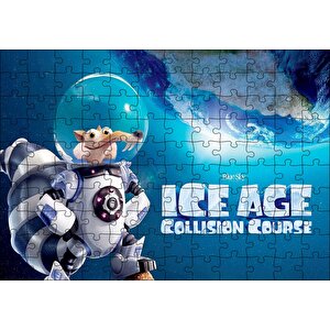 Buz Devri Küçük Bir Adım Büyük Karmaşa Puzzle Yapboz Mdf Ahşap 120 Parça