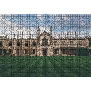 Cambridge Üniversitesi Kampüsü Puzzle Yapboz Mdf Ahşap 1000 Parça