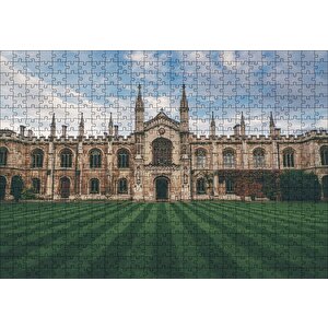 Cambridge Üniversitesi Kampüsü Puzzle Yapboz Mdf Ahşap 500 Parça