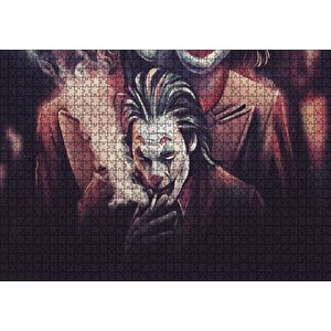 Joker Sigara İçiyor Çizim Puzzle Yapboz Mdf Ahşap 1000 Parça
