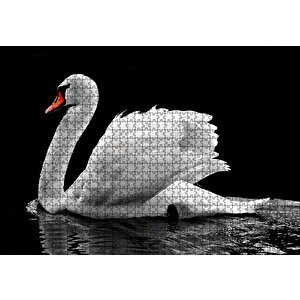 Göldeki Beyaz Kuğu Puzzle Yapboz Mdf Ahşap 1000 Parça