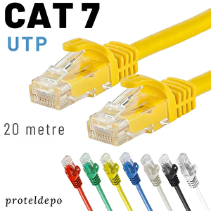 20 Metre Cat7 Kablo Ethernet Network İnternet Lan Ağ Kablosu