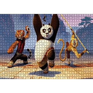 Kung Fu Panda 3 Usta Panda Puzzle Yapboz Mdf Ahşap 1000 Parça